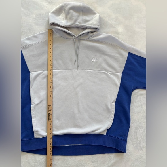 Nike Vintage Style Hoodie Colorblock Oversized Blue & White Unisex Size XXL - Picture 4 of 10